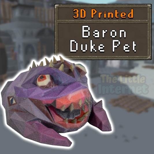 Baron pet Duke Sucellus follower Full Color 3D Printed Oldschool RuneScape Miniature Figurine - Fan Art, OSRS Merchandise Memorabilia, Gamer Home Decor, Resin Desk Display, Game Shelf Accessory, statue Collectible Trophy, Replica Model, gift for him