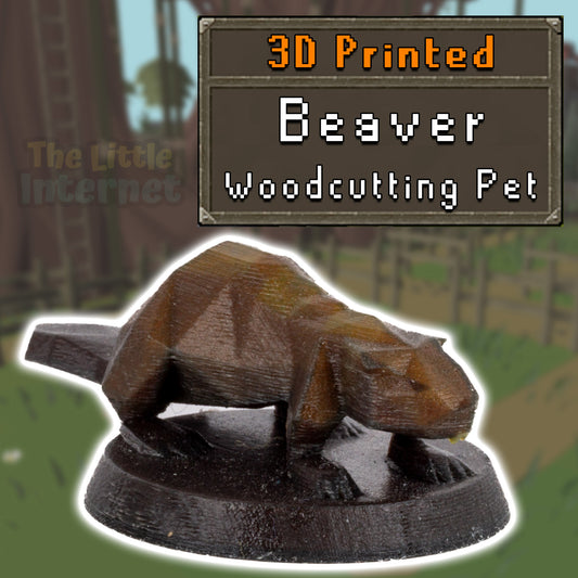 Chuck the Beaver Woodcutting Pet Full Color 3D Printed Oldschool RuneScape Miniature Figurine - Fan Art, OSRS Merchandise Memorabilia, Gamer Home Decor, Resin Desk Display, Game Shelf Accessory, Collectible Trophy, Replica Model, nerdy gift idea him