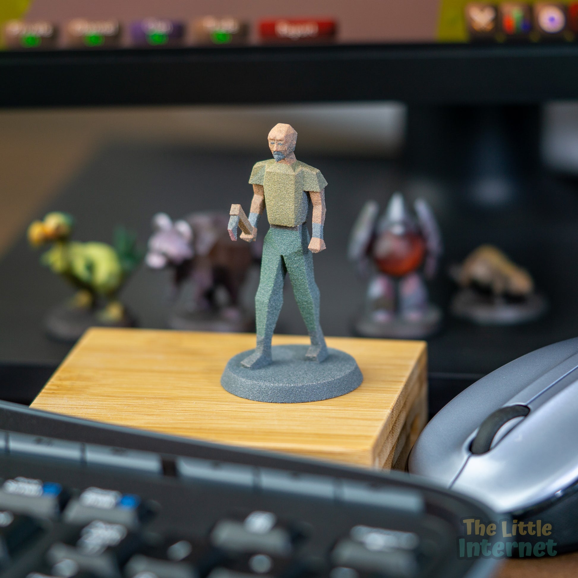 Bob Woodcutting Bot RS Guy Full Color 3D Printed Oldschool RuneScape Miniature Figurine - Rune Scape Fan Art, OSRS Merchandise Memorabilia, Gamer Home Decor, Resin Desk Display, Game Shelf Accessory, Collectible Trophy, Replica Model, nerdy gift idea