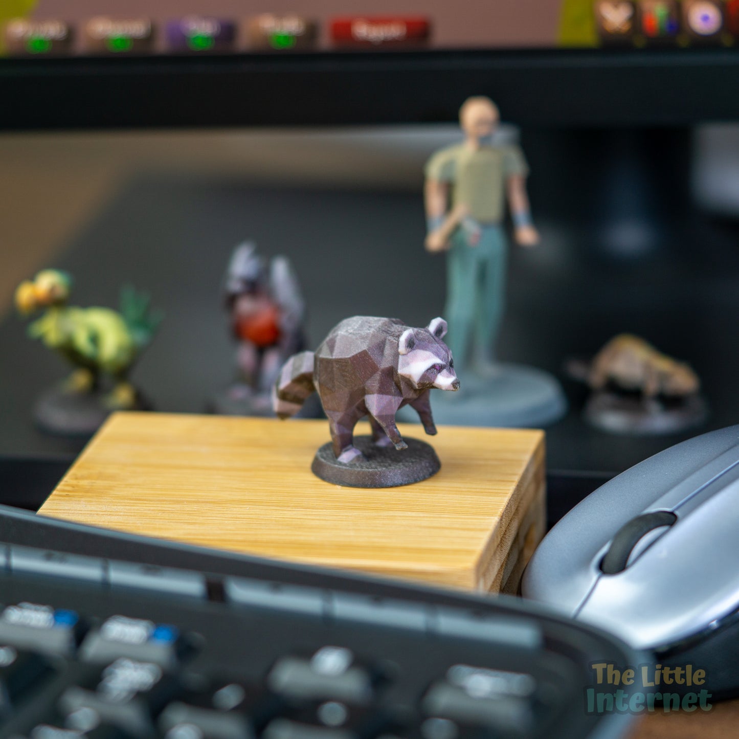 Rocky the Raccoon, thieving pet pedro Full Color 3D Printed Oldschool RuneScape Miniature Figurine - Fan Art, OSRS Merchandise Memorabilia, Gamer Home Decor, Resin Desk Display, Game Shelf Accessory, Collectible Trophy, Replica Model, nerdy gift idea