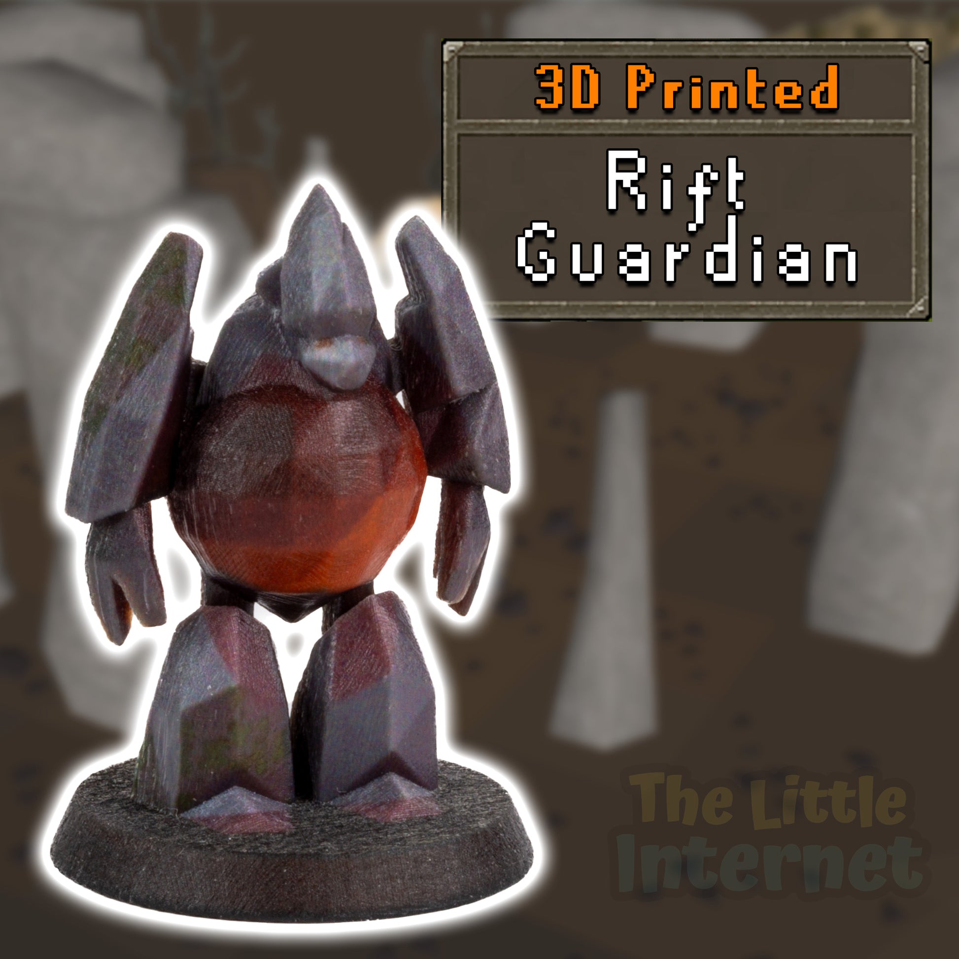 Rift Guardian Full Color 3D Printed Oldschool RuneScape Miniature Figurine - RuneScape Fan Art, OSRS Merchandise Memorabilia, Gamer Home Decor, Resin Desk Display, Game Shelf Accessory, Collectible Trophy, Replica Model, nerdy gift idea, trinket,