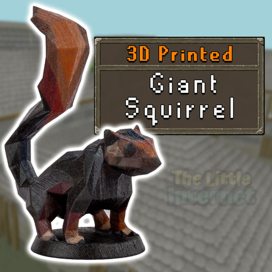 Giant Squirrel, agility pet, Full Color 3D Printed Oldschool RuneScape Miniature Figurine - Fan Art, OSRS Merchandise Memorabilia, Gamer Home Decor, Resin Desk Display, Game Shelf Accessory, Collectible Trophy, Replica Model, nerdy gift idea for him